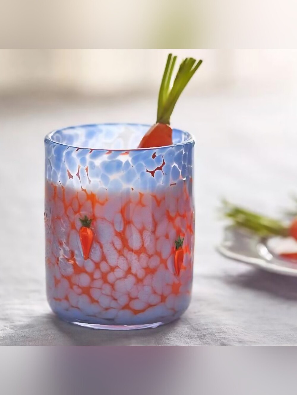 Anthropologie, Set Of 2, The Icon Juice Glass: Confetti Edition - Carrot